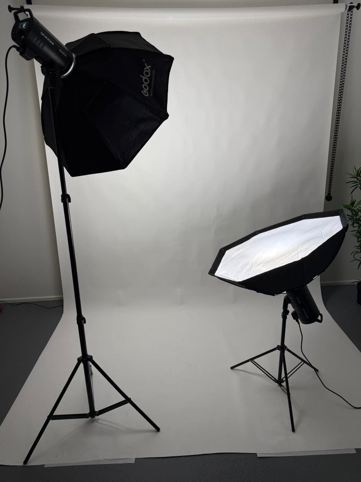 Professional studio setup with lighting equipment